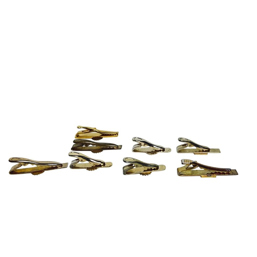 Vintage Lot Of 8 Gold Tone CPC International Anniversary Tie Bars (6062) - Picture 5 of 7
